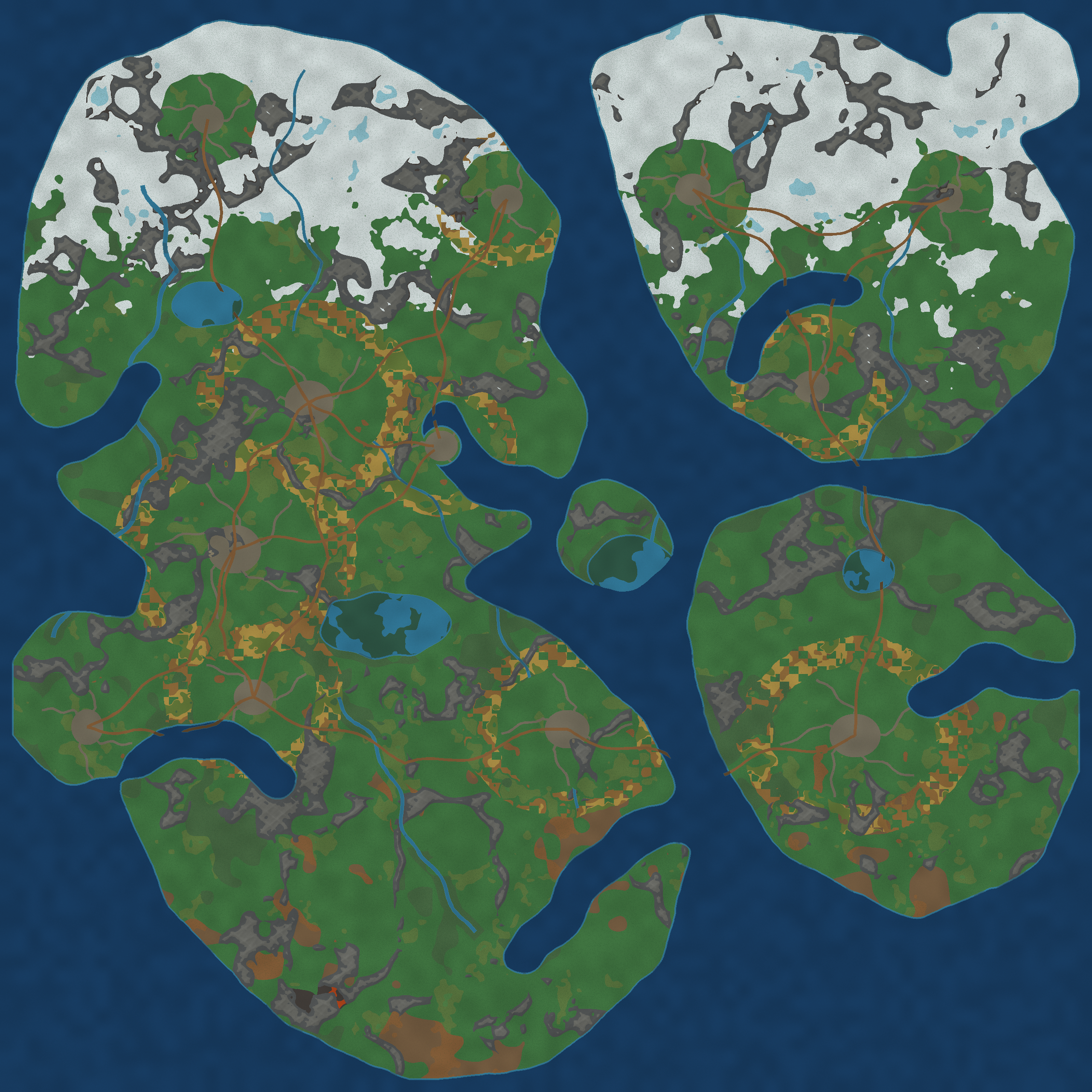 Map of the continuous world of Talam